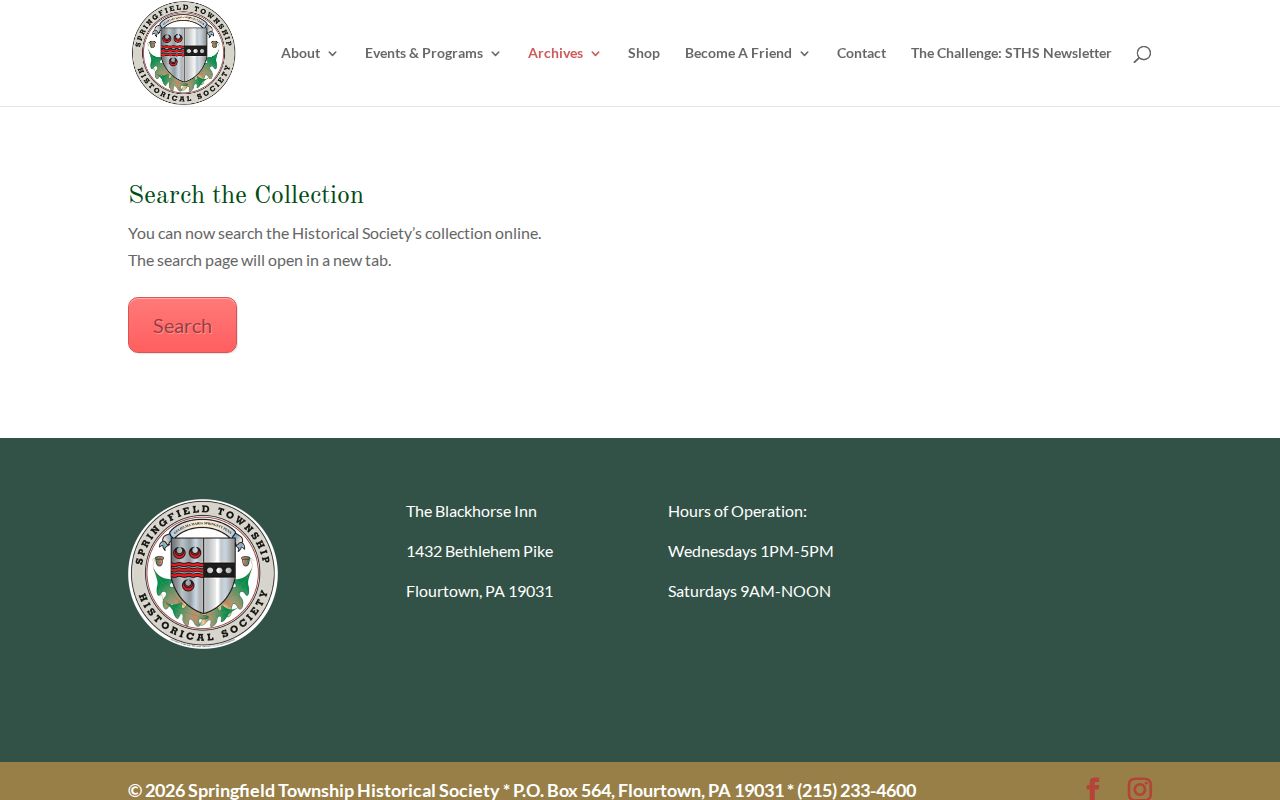 Springfield Township city directory collection-search doorway