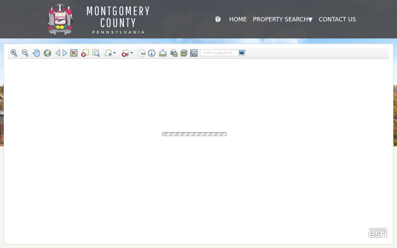 Montgomery County property map for selecting adjacent Springfield Township parcels